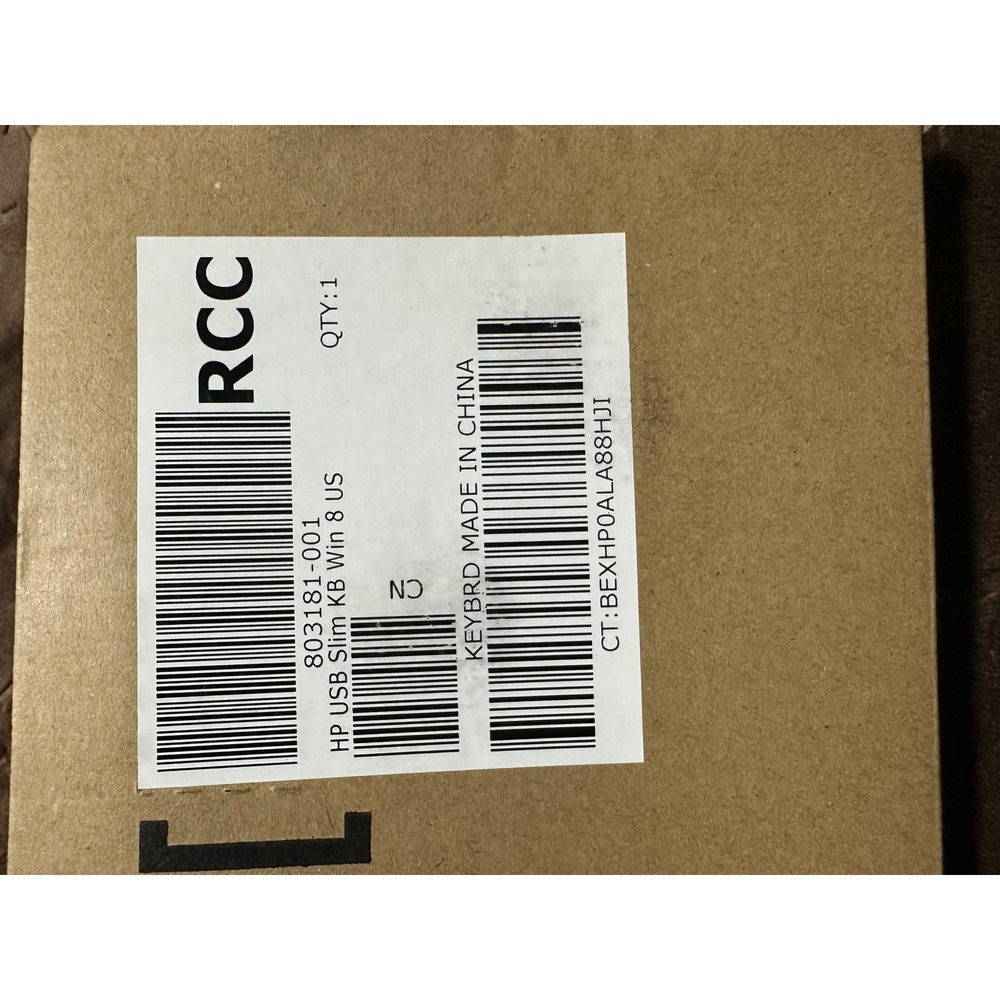 NWT HP Wired USB Slim Keyboard 803181-001 Black